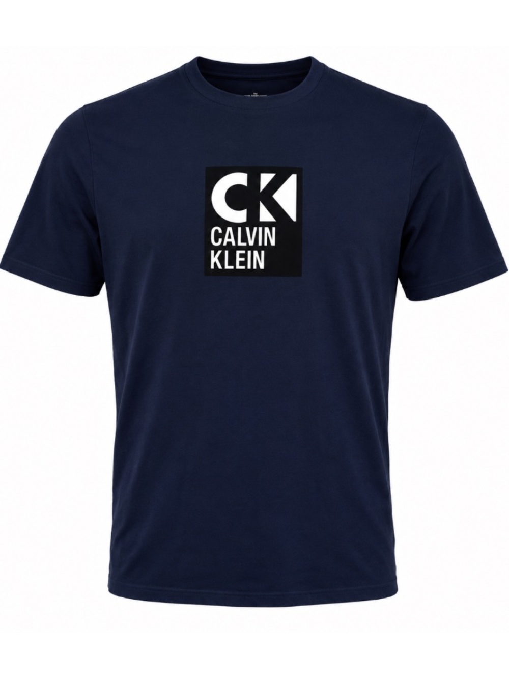 CK CALVIN KLEIN Dark Sapphire Blue Crew Neck T-SHIRT 100% Cotton Men’s M